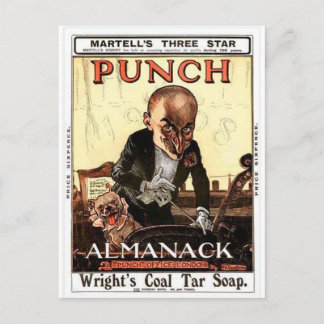 HET ONTWERP VAN DE DRUK VAN DE HEER PUNCH  ALMANAC BRIEFKAART
