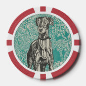 Het ontwerp van de edelhond: de windhond (1912) poker chips (Voorkant)
