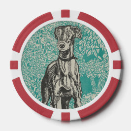 Het ontwerp van de edelhond: de windhond (1912) poker chips