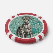Het ontwerp van de edelhond: de windhond (1912) poker chips (Enkel)