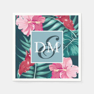 Het ontwerp van de Exotische Flowers van de Zomer Servet