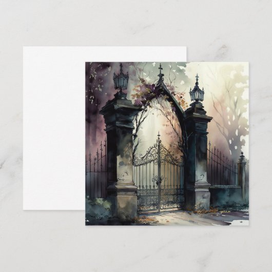 Het ontwerp van de Gate reeks van de kerkhof van d Bedankkaart (Voorkant / Achterkant)