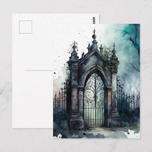 Het ontwerp van de Gate reeks van de kerkhof van d Briefkaart (Voorkant / Achterkant)