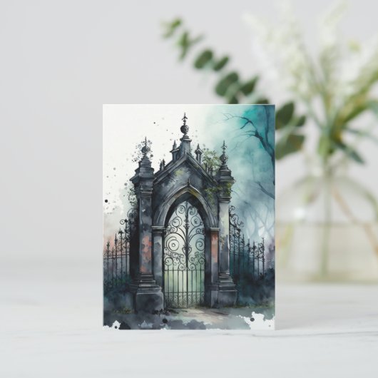 Het ontwerp van de Gate reeks van de kerkhof van d Feestdagenkaart (Staand voorkant)