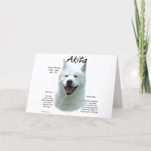 Het Ontwerp van de Geschiedenis van Akita (wht) Feestdagen Kaart