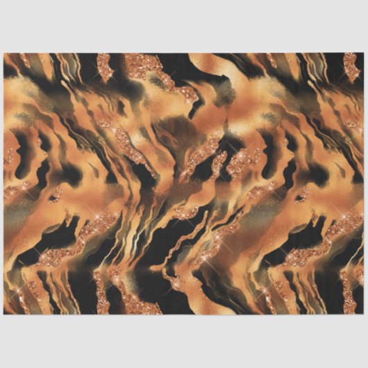 Het ontwerp van de Glitter Tiger Series #8 Tissuepapier (Voorkant)