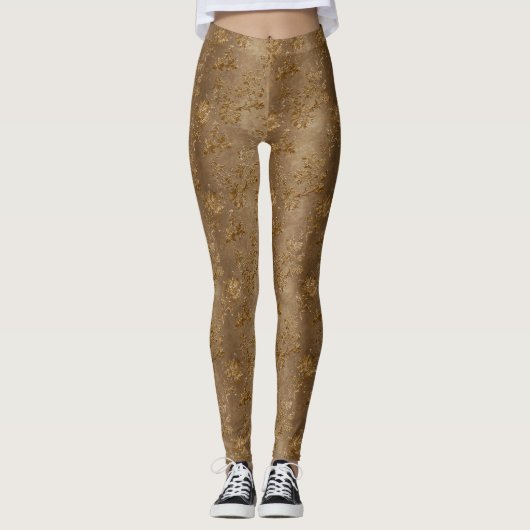 Het ontwerp van de Gold Velvet-serie 10 Leggings (Voorkant)