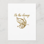 Het ontwerp van de gouden vlinder wijzigen briefkaart (Voorkant)