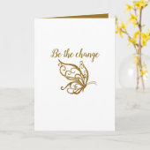 Het ontwerp van de gouden vlinder wijzigen kaart (Gele Bloem)