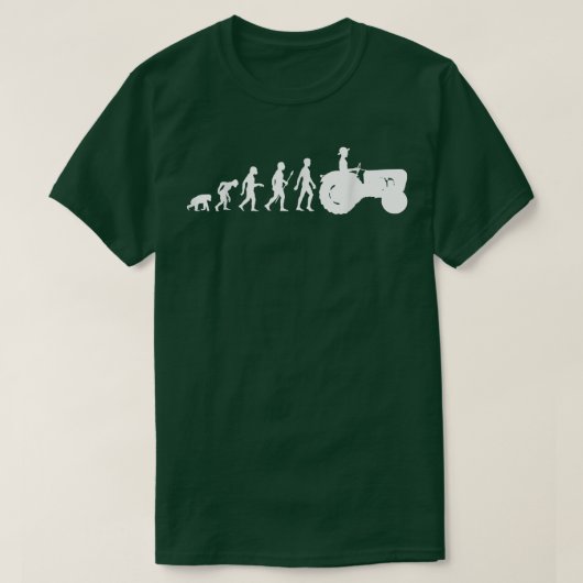 Het ontwerp van de grappige evolutie van de boer o t-shirt (Design voorkant)