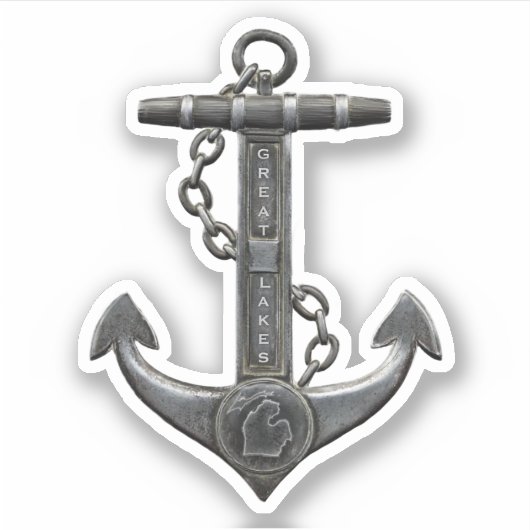 Het ontwerp van de Grote Meren, het nautische anke Sticker (Voorkant)