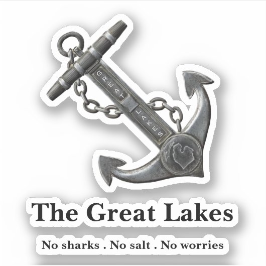 Het ontwerp van de Grote Meren, het nautische anke Sticker (Voorkant)