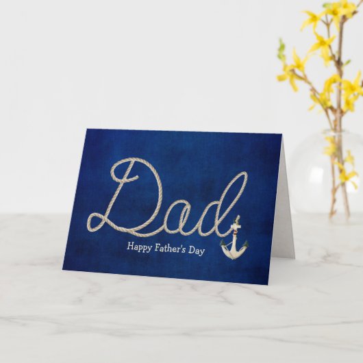 Het ontwerp van de helling met anker Vaderdag Kaart (Gele Bloem)