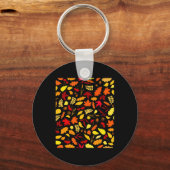 Het ontwerp van de Herfst van het herfstpatroon va Sleutelhanger (Voorkant)