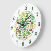 Het ontwerp van de het ontbijttekst van de thee grote klok (Hoek)