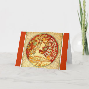 Het ontwerp van de Jugendstil Feestdagen Kaart