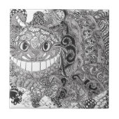 Het Ontwerp van de Kat van Cheshire Tegeltje (Voorkant)