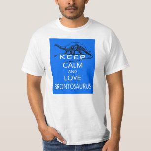 Het ontwerp van de Keep Calm and Love Brontosaurus T-shirt