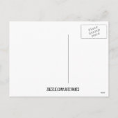 Het ontwerp van de Kiss-Valentijn zwart-wit-deco Feestdagenkaart (Achterkant)