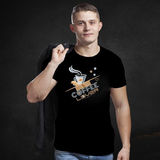 Het Ontwerp van de Koffieliefhebber T-shirt