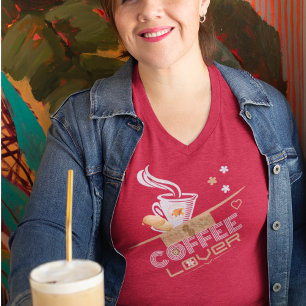 Het Ontwerp van de Koffieliefhebber T-shirt