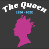 Het ontwerp van de koningin Silhouette, geboren ui Sticker (Voorkant)