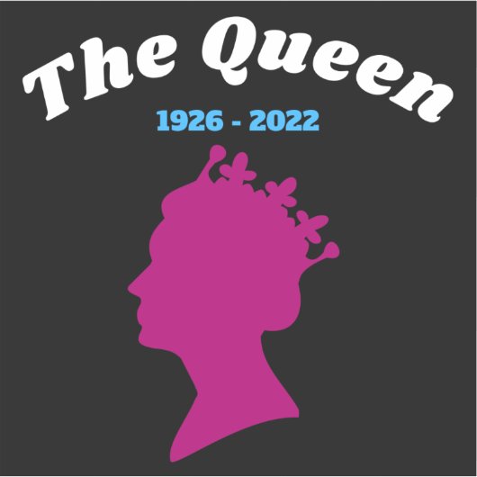 Het ontwerp van de koningin Silhouette, geboren ui Sticker (Voorkant)