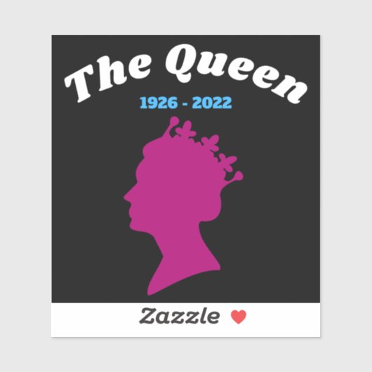 Het ontwerp van de koningin Silhouette, geboren ui Sticker (Vel)