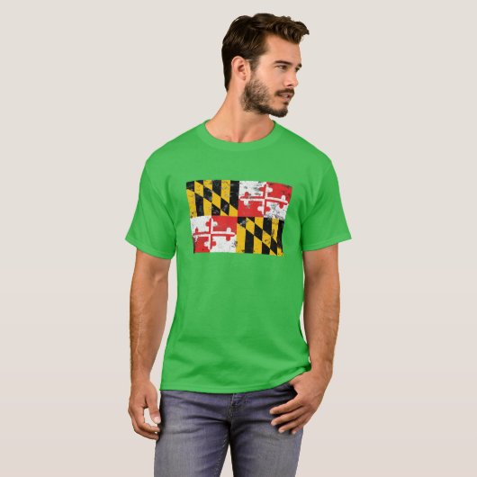 Het ontwerp van de Maryland State Flag T-shirt (Voorkant volledig)