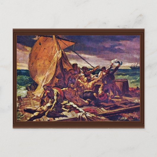 Het ontwerp van de Medusa (studie) van Géricault J Briefkaart (Voorkant)