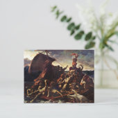 Het ontwerp van de Medusa, van Géricault Jean Loui Briefkaart (Staand voorkant)