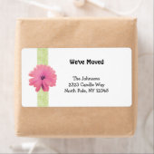 Het Ontwerp van de rol met Roze Vloer Nieuw Adres Etiket (Insitu)