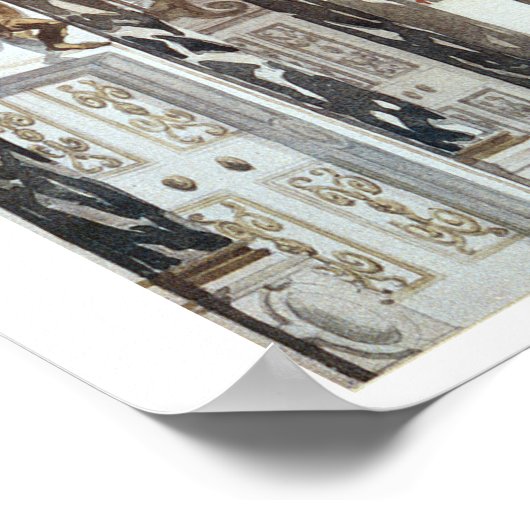 Het ontwerp van de ruimte voor het baptisme, van d poster (Hoek)