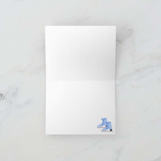 Het Ontwerp van de schaats Feestdagen Kaart (Binnen)