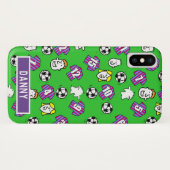 Het ontwerp van de Shirten van het Football van he Case-Mate iPhone Case (Achterkant (horizontaal))