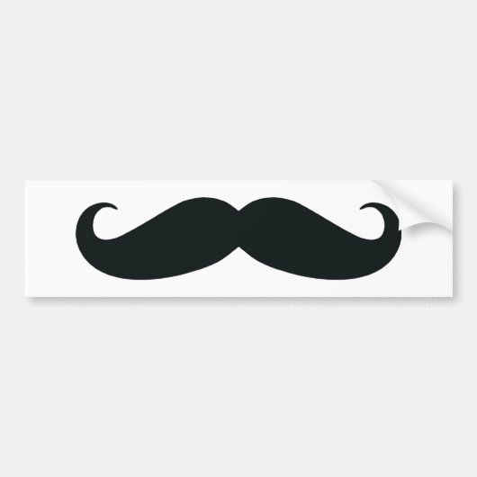 Het ontwerp van de snor bumpersticker (Voorkant)