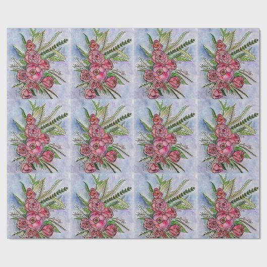 Het ontwerp van de Splendor van Rozen op verpakkin Cadeaupapier (Vlak)