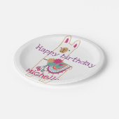 Het ontwerp van de stomme lama met douane achtergr papieren bordje (Gekanteld)