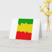 Het Ontwerp van de Strepen van Rasta Kaart (Gele Bloem)