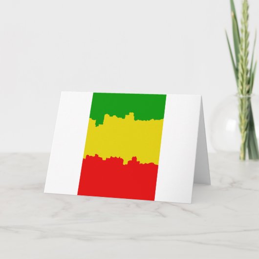Het Ontwerp van de Strepen van Rasta Kaart (Voorkant)