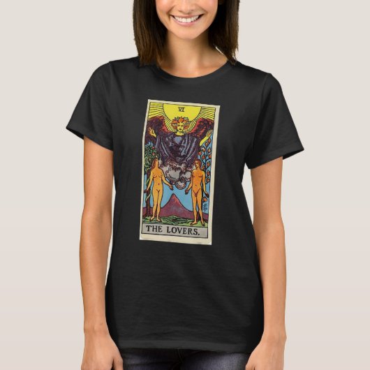 Het  ontwerp van de Tarot Kaart VI T-shirt (Voorkant)