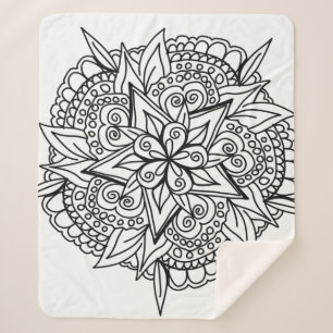Het ontwerp van de tekening is koel. sherpa deken
