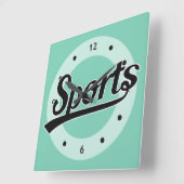 Het Ontwerp van de tekst: De zwarte van SPORTEN + Vierkante Klok (Hoek)