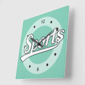 Het Ontwerp van de tekst: Het wit van SPORTEN + uw Vierkante Klok (Hoek)