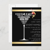 Het ontwerp van de Uitnodiging van de partij. (Voorkant / Achterkant)