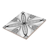 Het Ontwerp van de Veer Mandala met Transparante A Tegeltje (Zijkant)