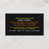 Het ontwerp van de verwijderingsdoos van het Man,  Visitekaartje (Achterkant)