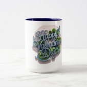 Het ontwerp van de Vibrant Typography-Mok Tweekleurige Koffiemok (Center)