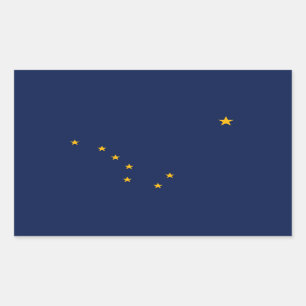 Het Ontwerp van de Vlag van de Staat van Alaska Rechthoekige Sticker