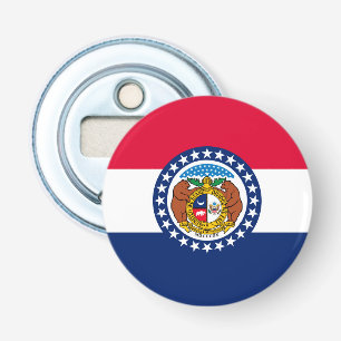 Het Ontwerp van de Vlag van de Staat van Missouri Button Flesopener